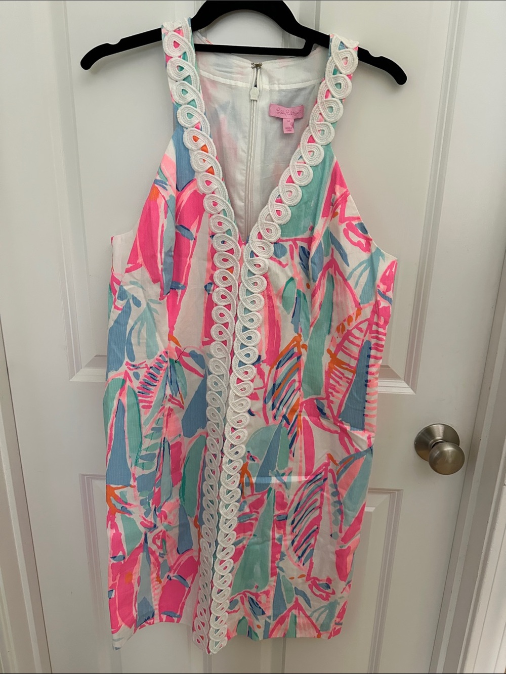 Lilly Pulitzer Pink, Aqua & Coral Tropical Shift Dress